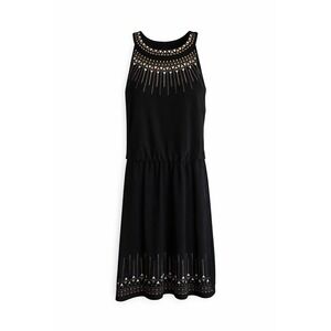 White House Black Market Studded Halter Dress Size Medium Black